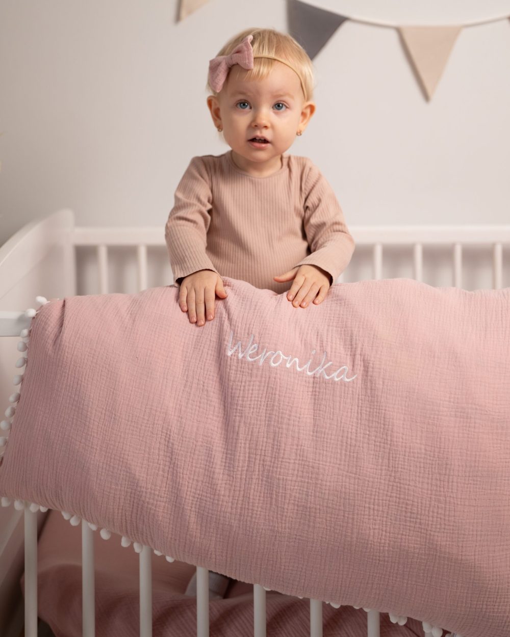 Poduszka muślinowa z personalizacją CANDY