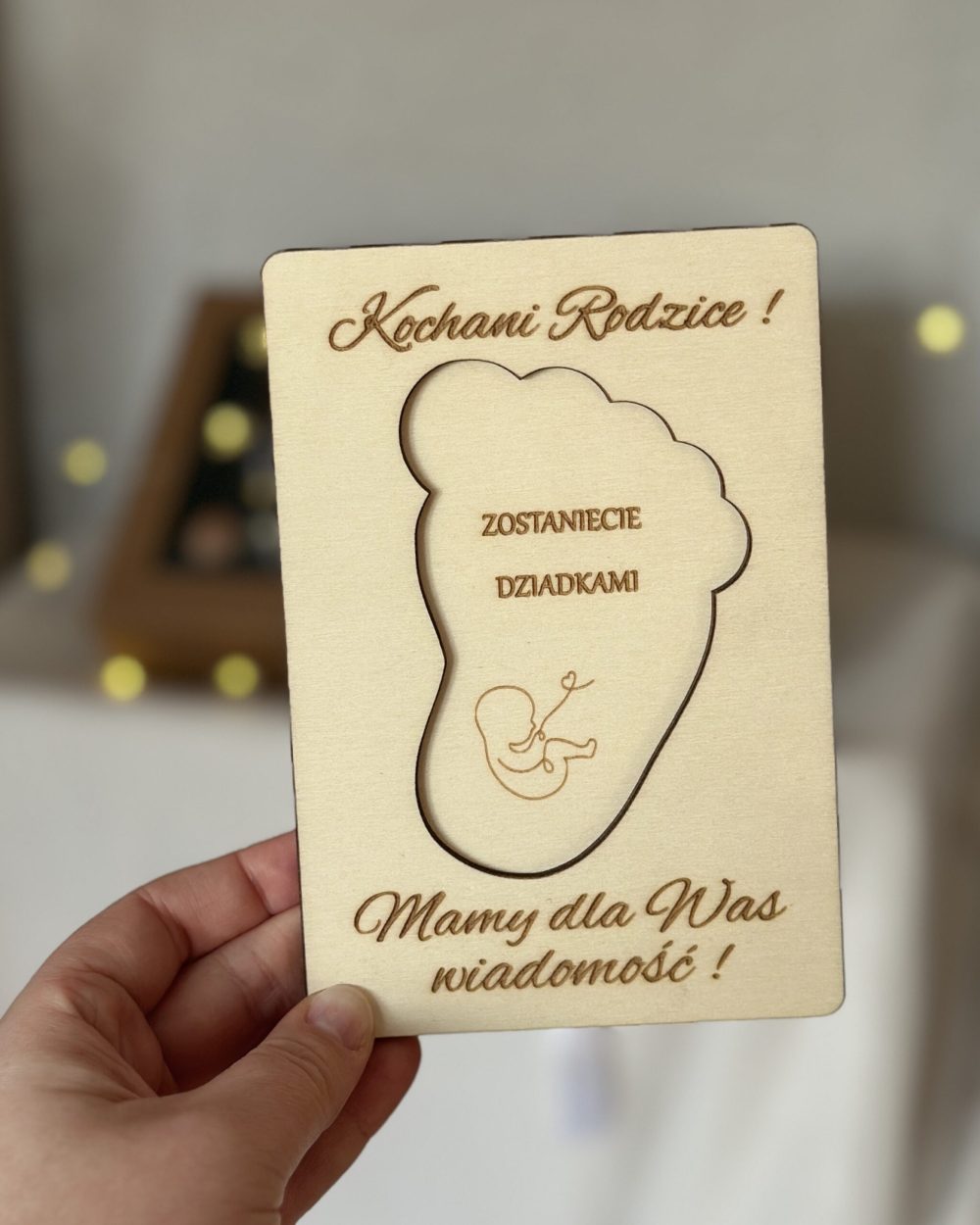 Drewniana tabliczka „Zostaniecie Dziadkami”